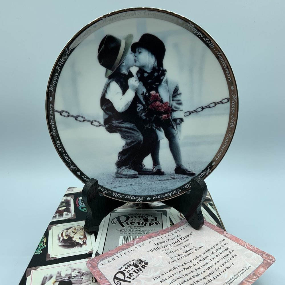 COPY - Kim Anderson's Pretty As A Picture "WITH LOVE AND KISSES" Plate 1997 by …
